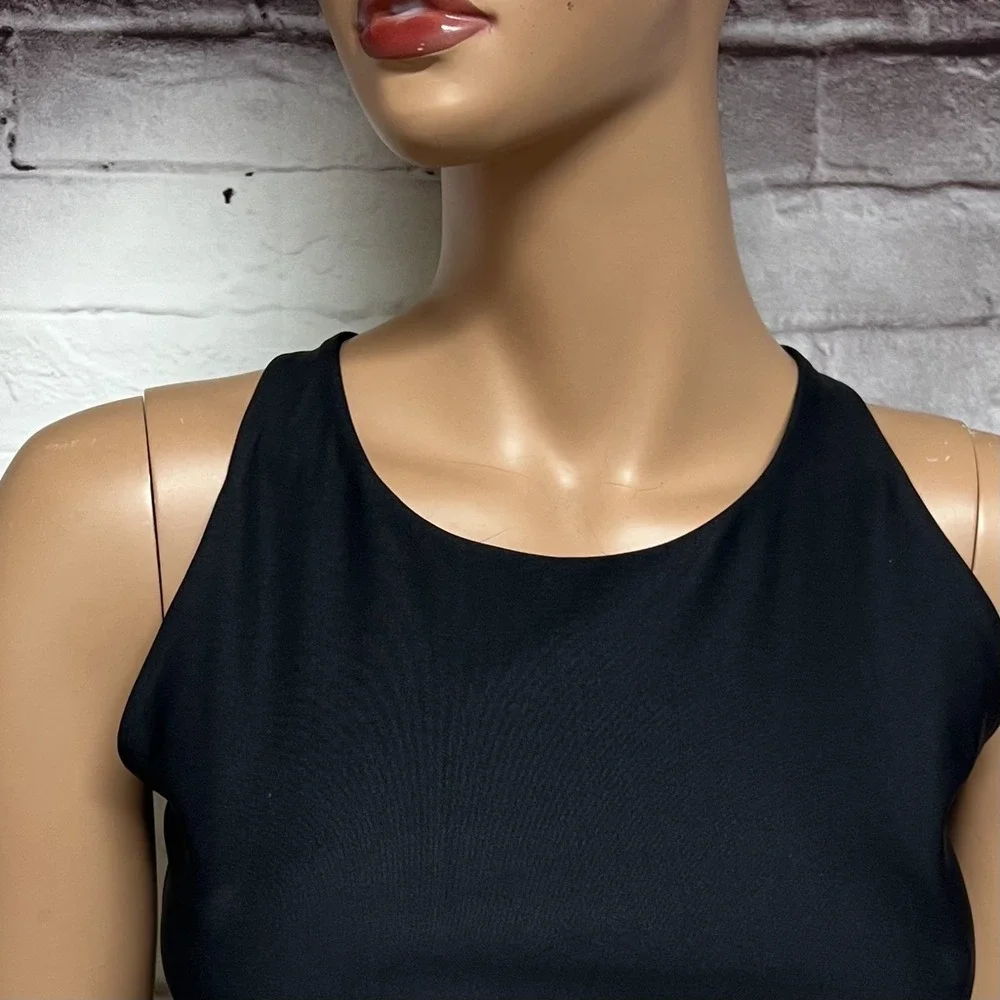 Fabletics No Bounce High Impact Sports Bra Womens Medium‎ Black Strappy Running
